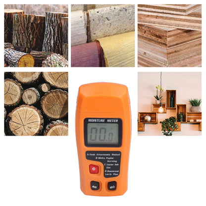 Wood Moisture Meter High Accuracy 4 Modes Orange Moisture Detector for Medicinal Building Materials Paper V1294-YM0523-3111220104111
