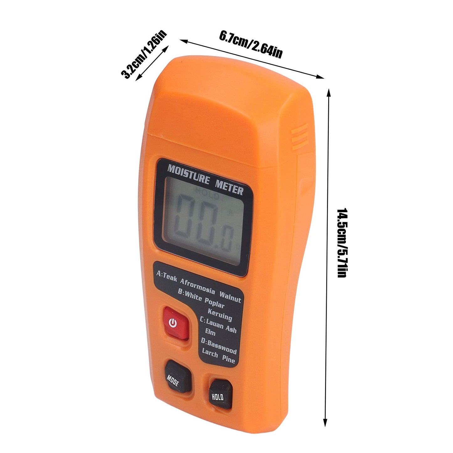 Wood Moisture Meter High Accuracy 4 Modes Orange Moisture Detector for Medicinal Building Materials Paper V1294-YM0523-3111220104111