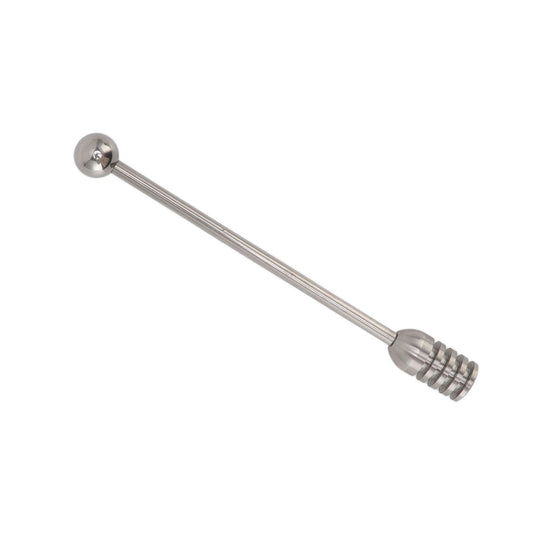 Honey Stick 15.5cm 304 Stainless Steel Fluted Design Easy Cleaning Honey Mixing Stick Coffee Stirrer Stirring V1294-YM0523-3111220104411