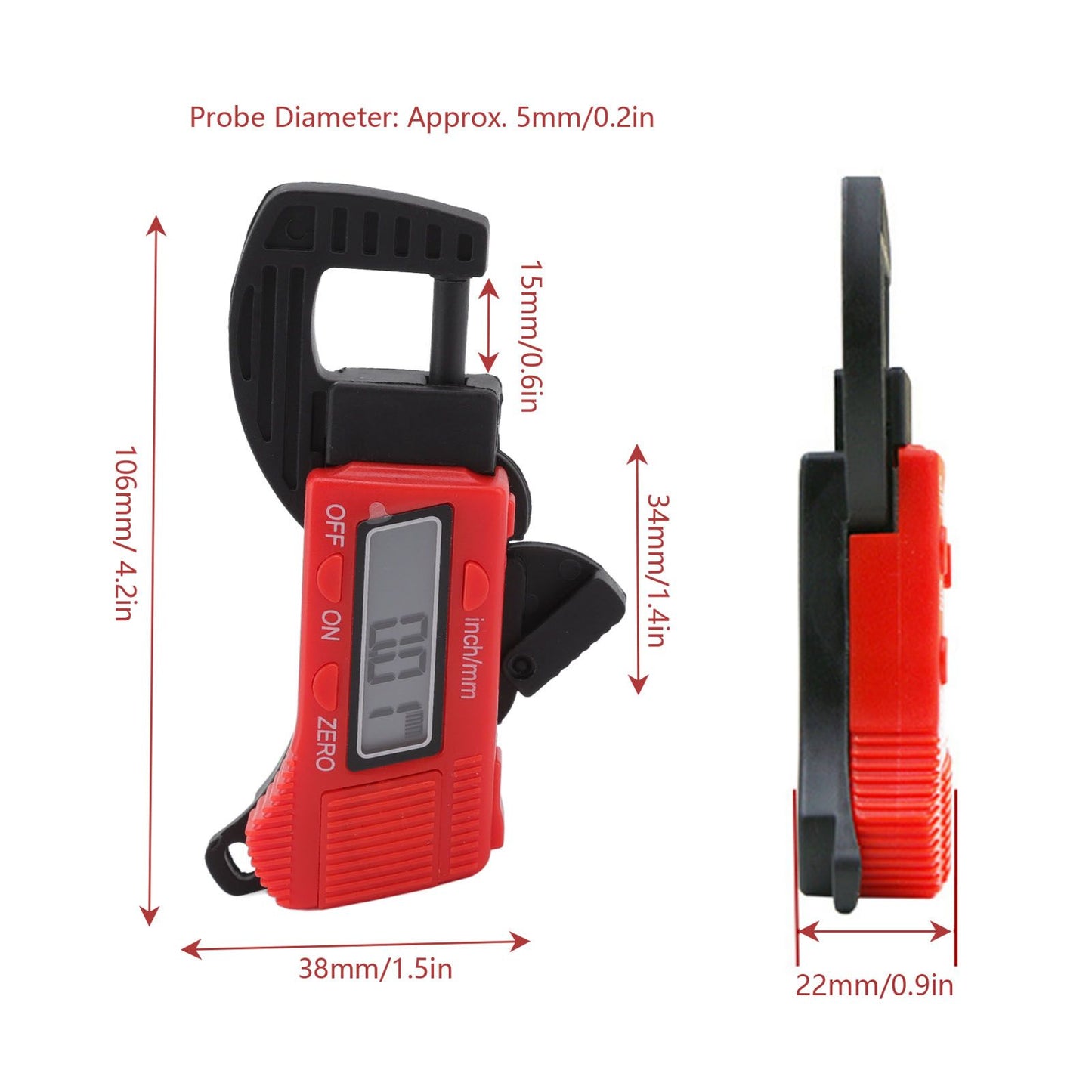 Electronic Thickness Gauge 0-12.7mm High Accuracy Manual Digital Dial Thickness Meter for Paper Film Wire V1294-YM0523-3111220104511