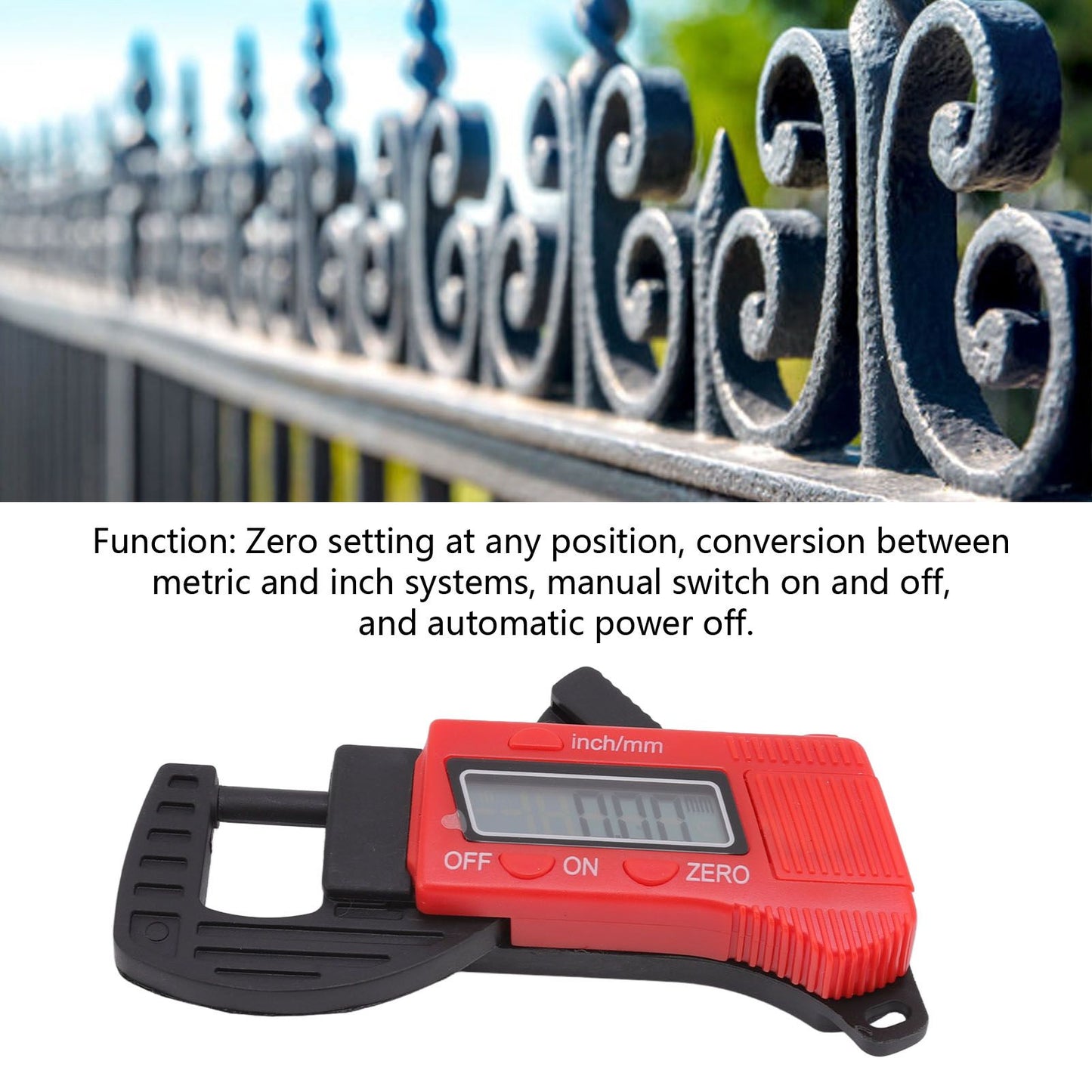 Electronic Thickness Gauge 0-12.7mm High Accuracy Manual Digital Dial Thickness Meter for Paper Film Wire V1294-YM0523-3111220104511