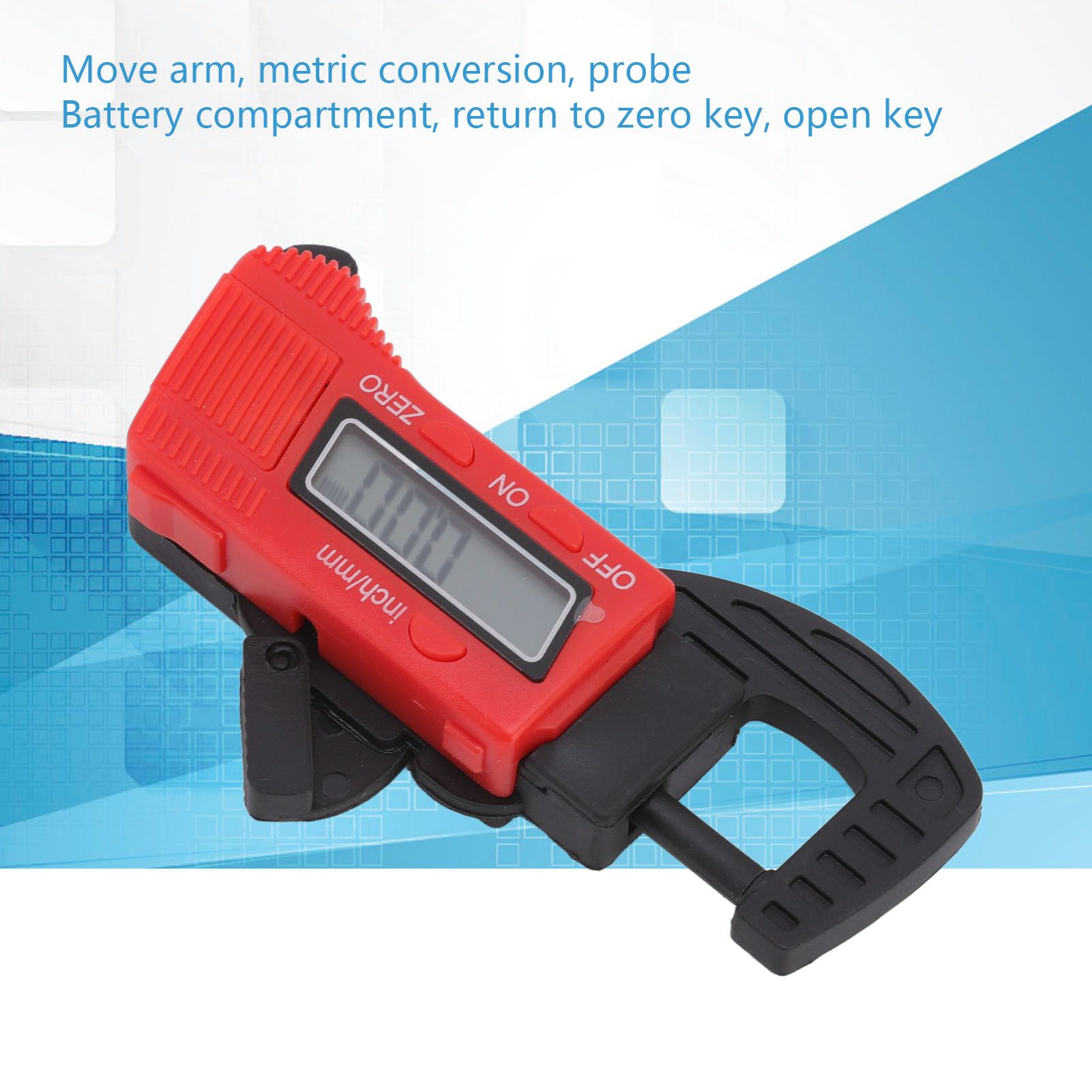 Electronic Thickness Gauge 0-12.7mm High Accuracy Manual Digital Dial Thickness Meter for Paper Film Wire V1294-YM0523-3111220104511