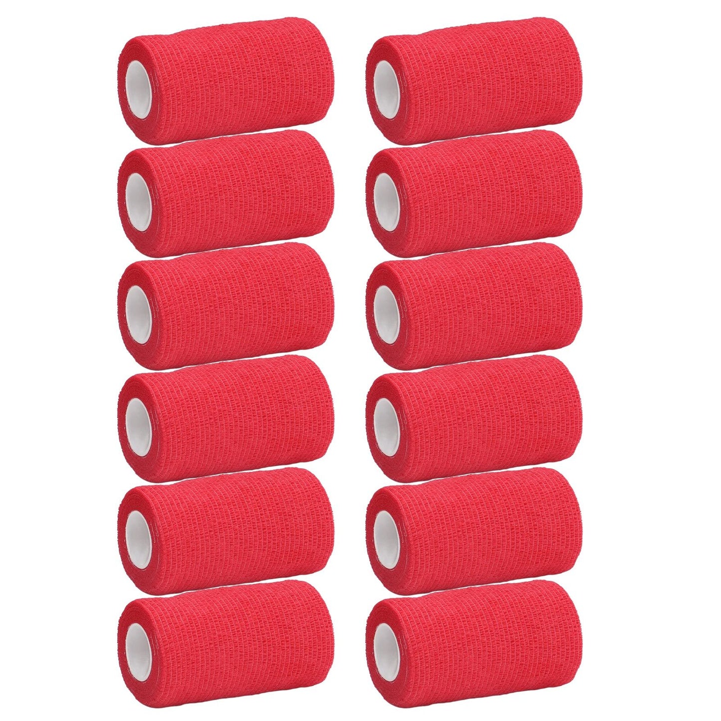 12Pcs Bandage Wrap Natural Latex Elastic Self Adhesive Wrap for Cows Dogs Horses 10cm Red V1294-YM0523-3111220104711