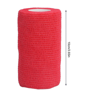 12Pcs Bandage Wrap Natural Latex Elastic Self Adhesive Wrap for Cows Dogs Horses 10cm Red V1294-YM0523-3111220104711