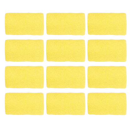 12Pcs Bandage Wrap Natural Latex Elastic Self Adhesive Wrap for Cows Dogs Horses 10cm Yellow V1294-YM0523-3111220104712