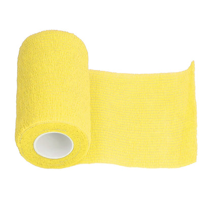 12Pcs Bandage Wrap Natural Latex Elastic Self Adhesive Wrap for Cows Dogs Horses 10cm Yellow V1294-YM0523-3111220104712