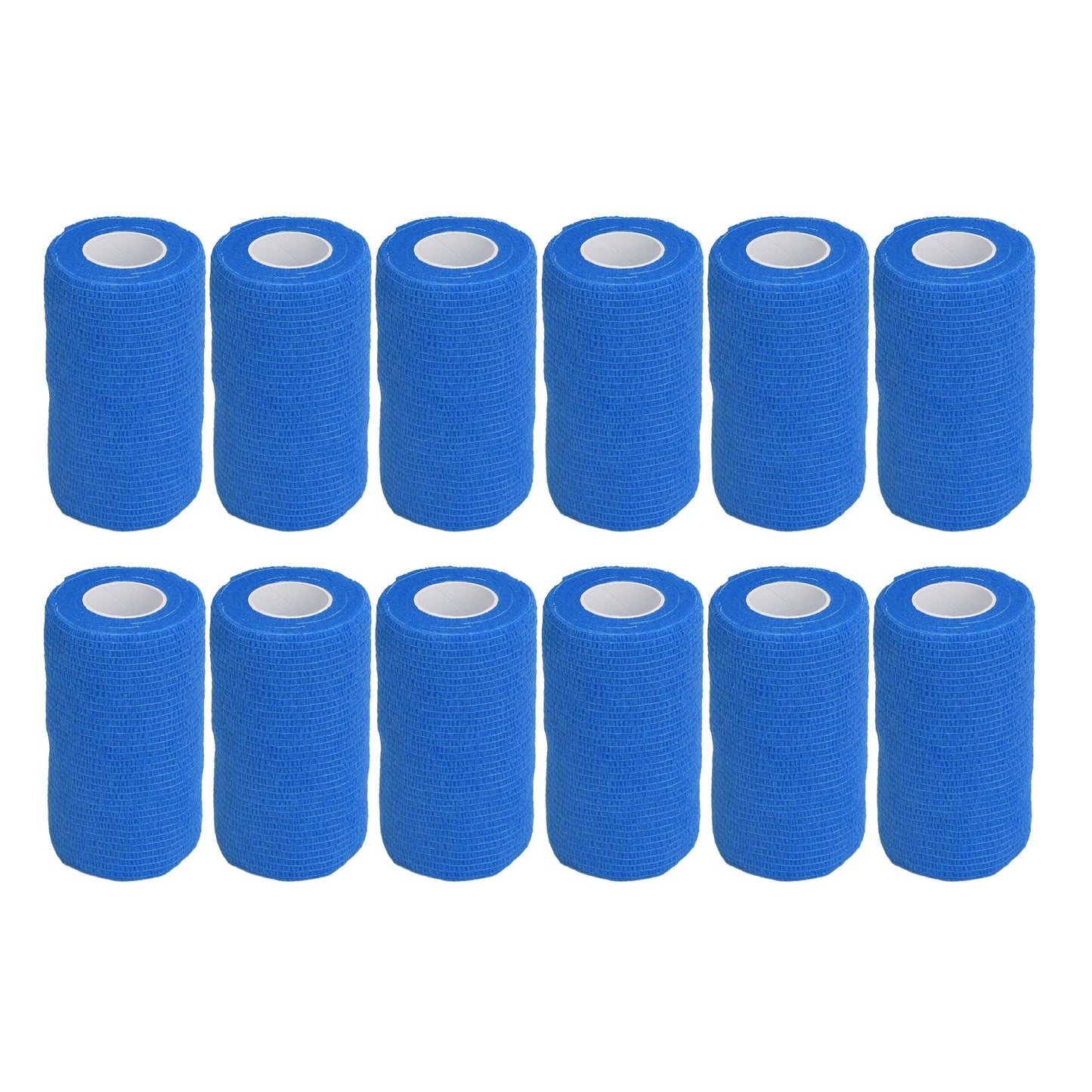 12Pcs Bandage Wrap Natural Latex Elastic Self Adhesive Wrap for Cows Dogs Horses 10cm Blue V1294-YM0523-3111220104713