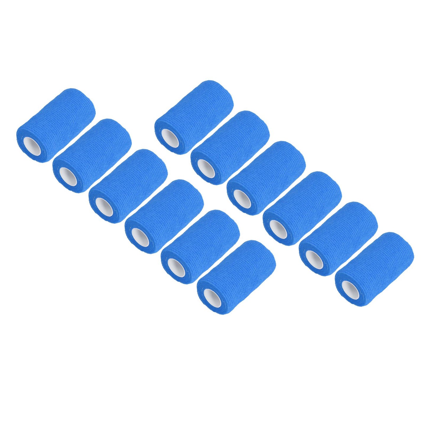 12Pcs Bandage Wrap Natural Latex Elastic Self Adhesive Wrap for Cows Dogs Horses 10cm Blue V1294-YM0523-3111220104713