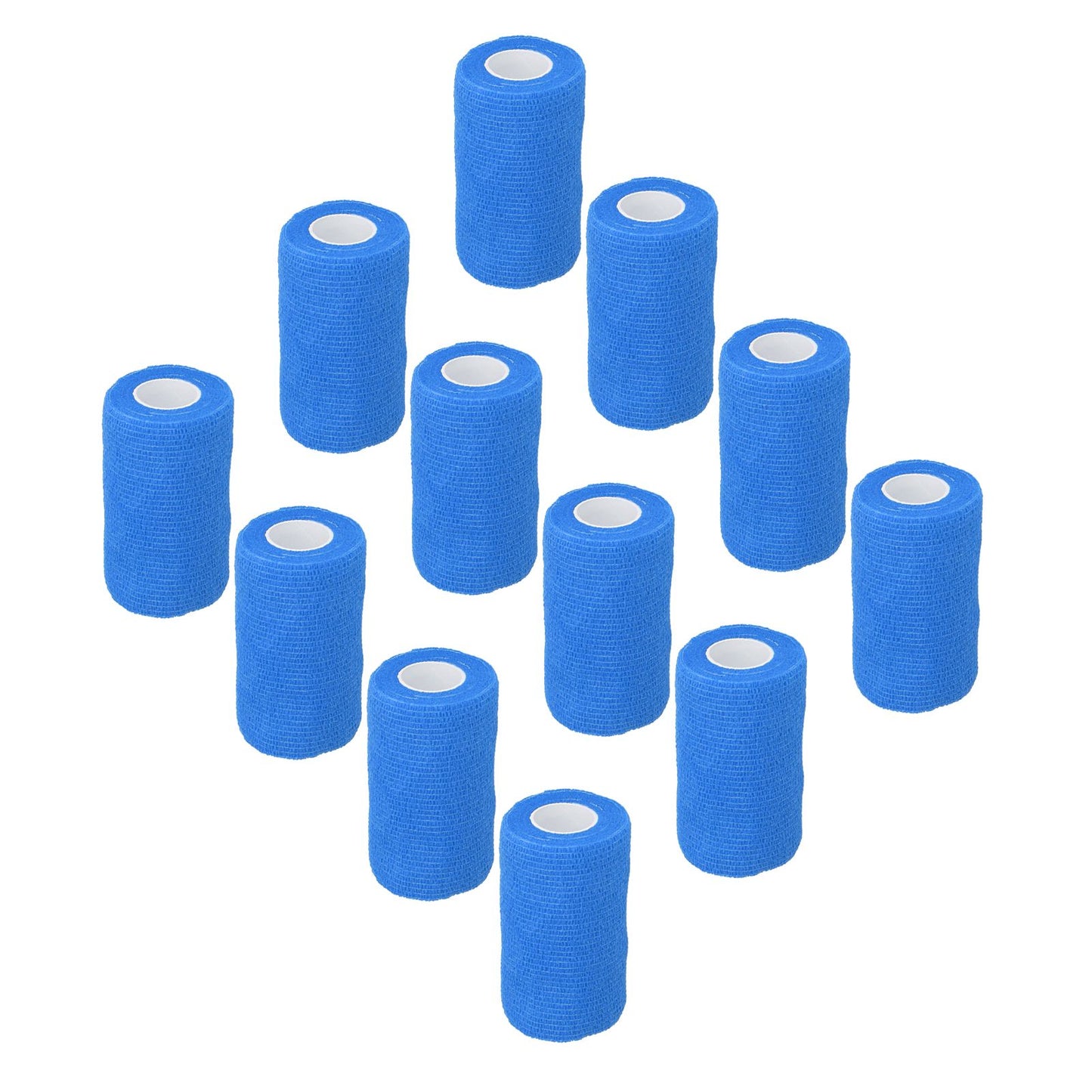 12Pcs Bandage Wrap Natural Latex Elastic Self Adhesive Wrap for Cows Dogs Horses 10cm Blue V1294-YM0523-3111220104713