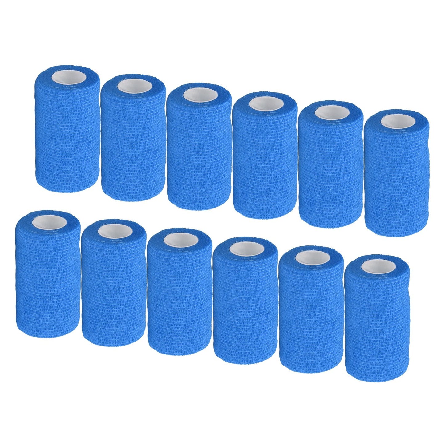 12Pcs Bandage Wrap Natural Latex Elastic Self Adhesive Wrap for Cows Dogs Horses 10cm Blue V1294-YM0523-3111220104713