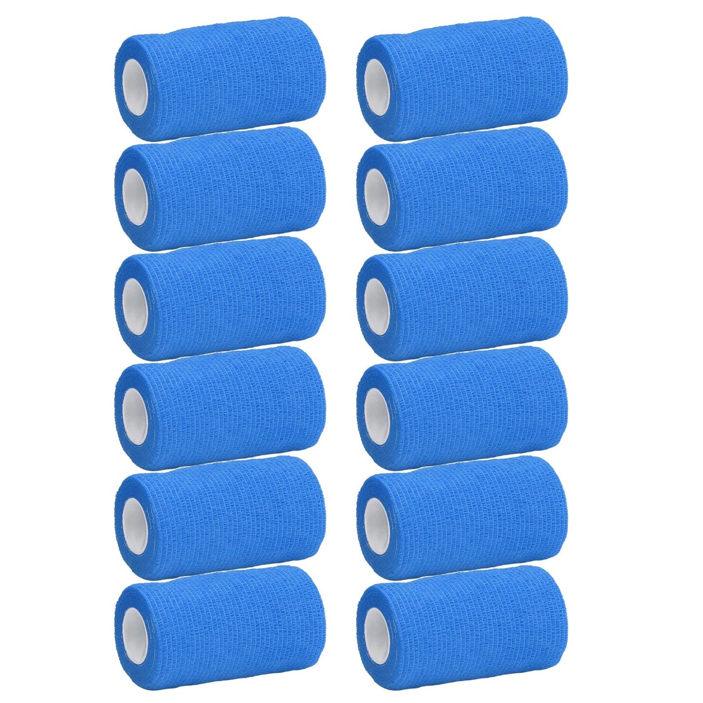 12Pcs Bandage Wrap Natural Latex Elastic Self Adhesive Wrap for Cows Dogs Horses 10cm Blue V1294-YM0523-3111220104713