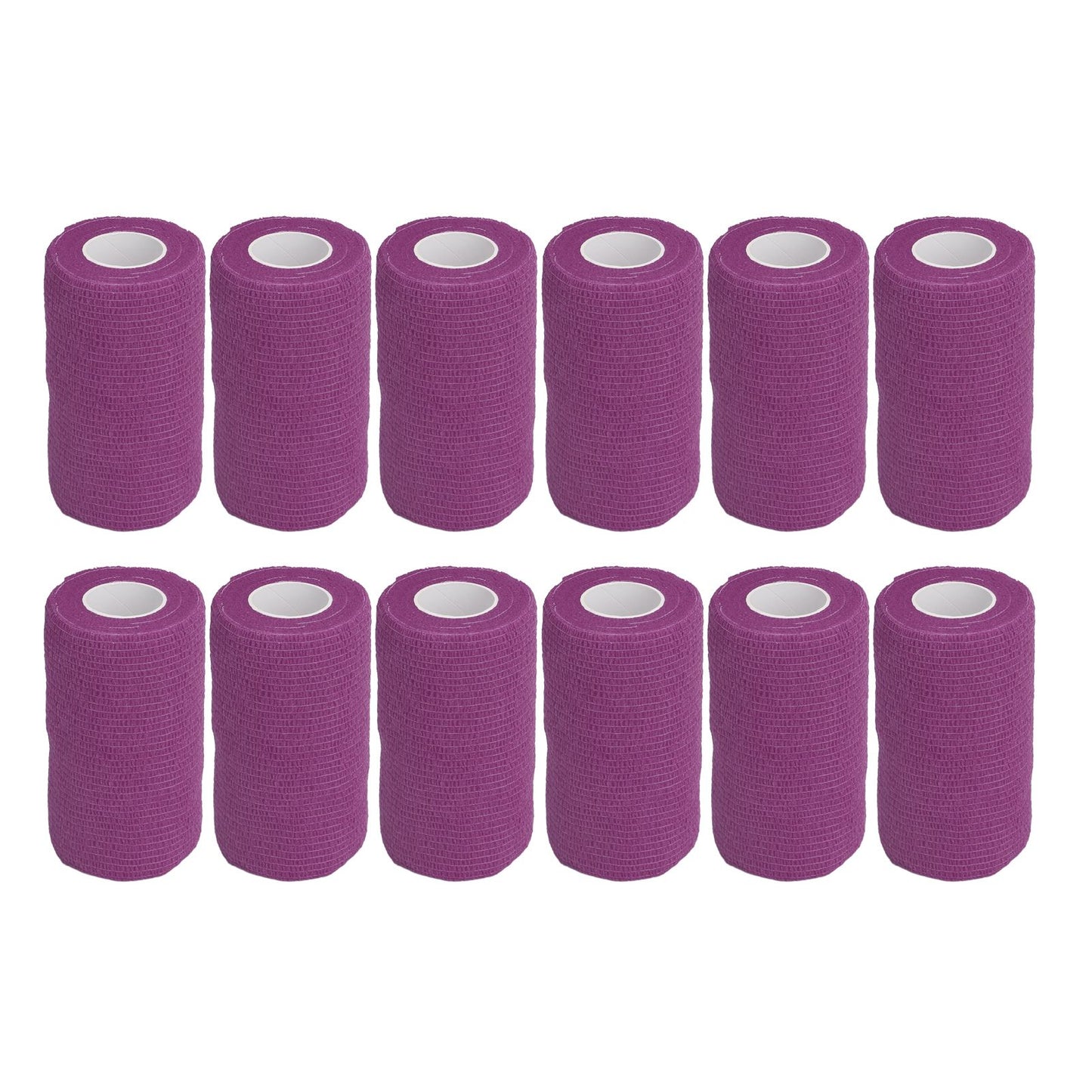 12Pcs Bandage Wrap Natural Latex Elastic Self Adhesive Wrap for Cows Dogs Horses 10cm Purple V1294-YM0523-3111220104715