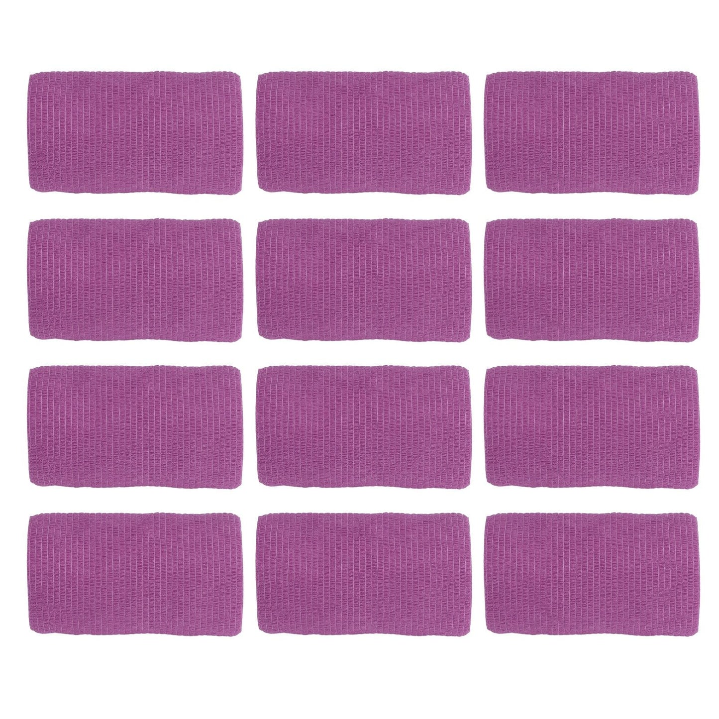 12Pcs Bandage Wrap Natural Latex Elastic Self Adhesive Wrap for Cows Dogs Horses 10cm Purple V1294-YM0523-3111220104715