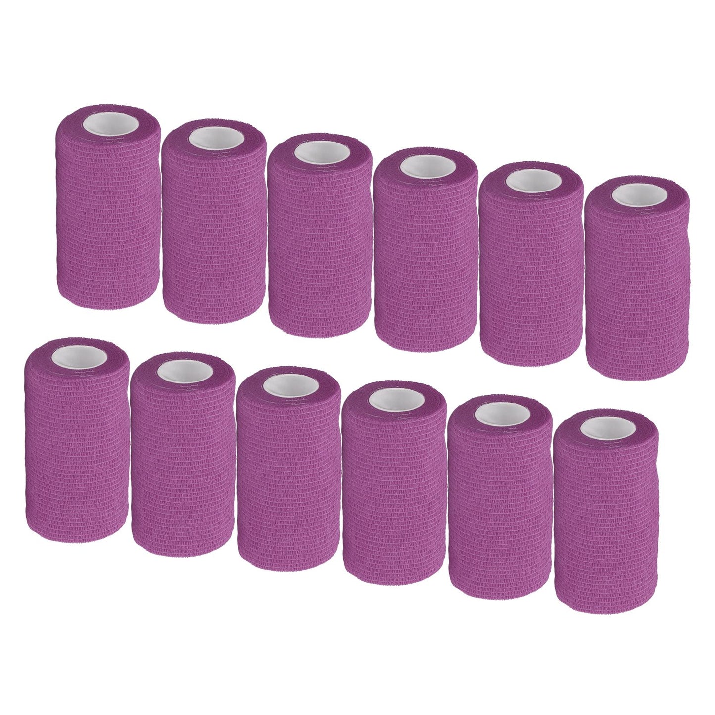 12Pcs Bandage Wrap Natural Latex Elastic Self Adhesive Wrap for Cows Dogs Horses 10cm Purple V1294-YM0523-3111220104715