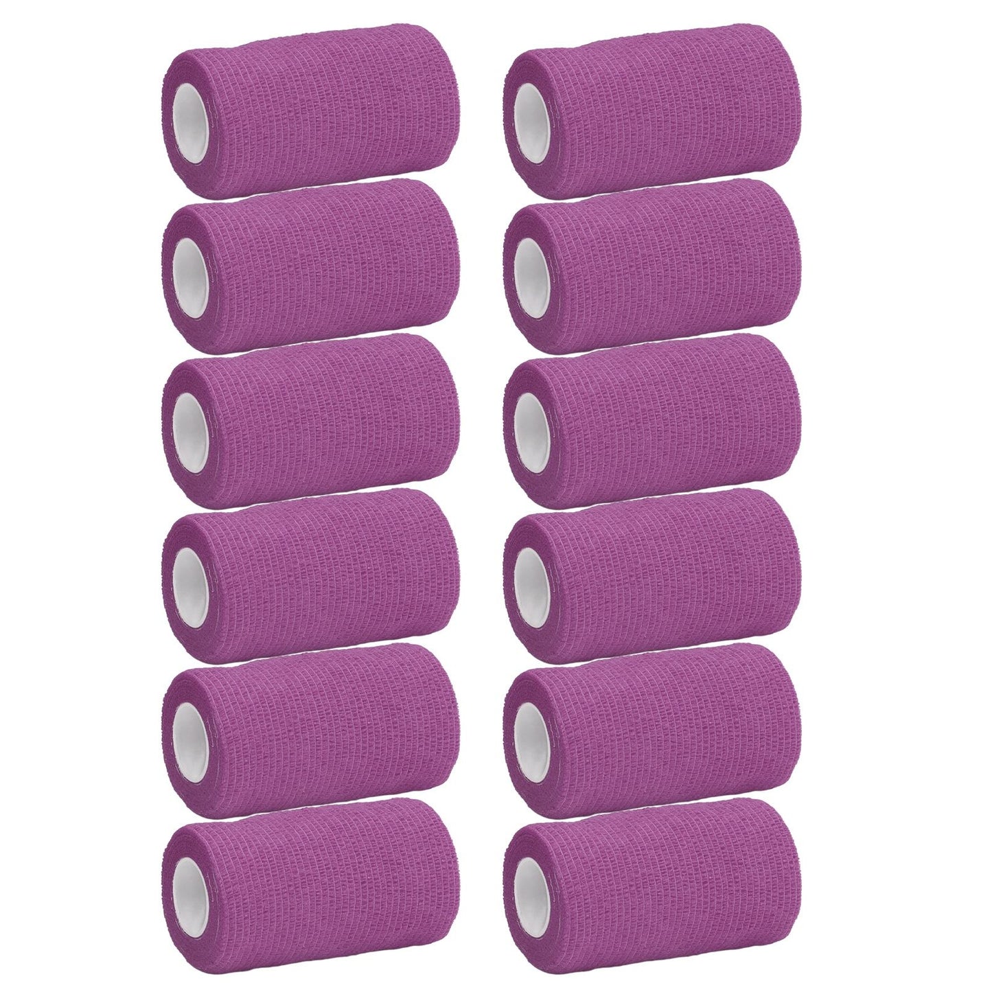 12Pcs Bandage Wrap Natural Latex Elastic Self Adhesive Wrap for Cows Dogs Horses 10cm Purple V1294-YM0523-3111220104715