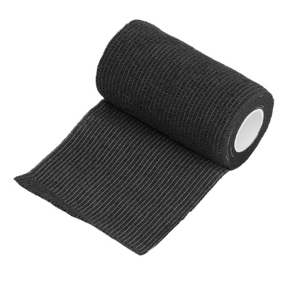 12Pcs Bandage Wrap Natural Latex Elastic Self Adhesive Wrap for Cows Dogs Horses 10cm Black V1294-YM0523-3111220104716