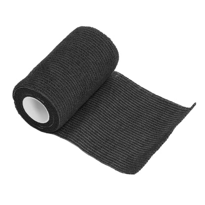 12Pcs Bandage Wrap Natural Latex Elastic Self Adhesive Wrap for Cows Dogs Horses 10cm Black V1294-YM0523-3111220104716