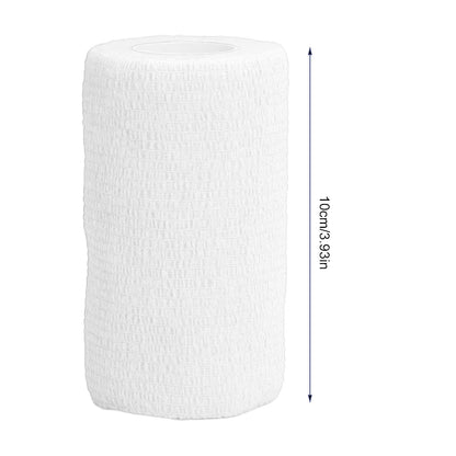 12Pcs Bandage Wrap Natural Latex Elastic Self Adhesive Wrap for Cows Dogs Horses 10cm White V1294-YM0523-3111220104717