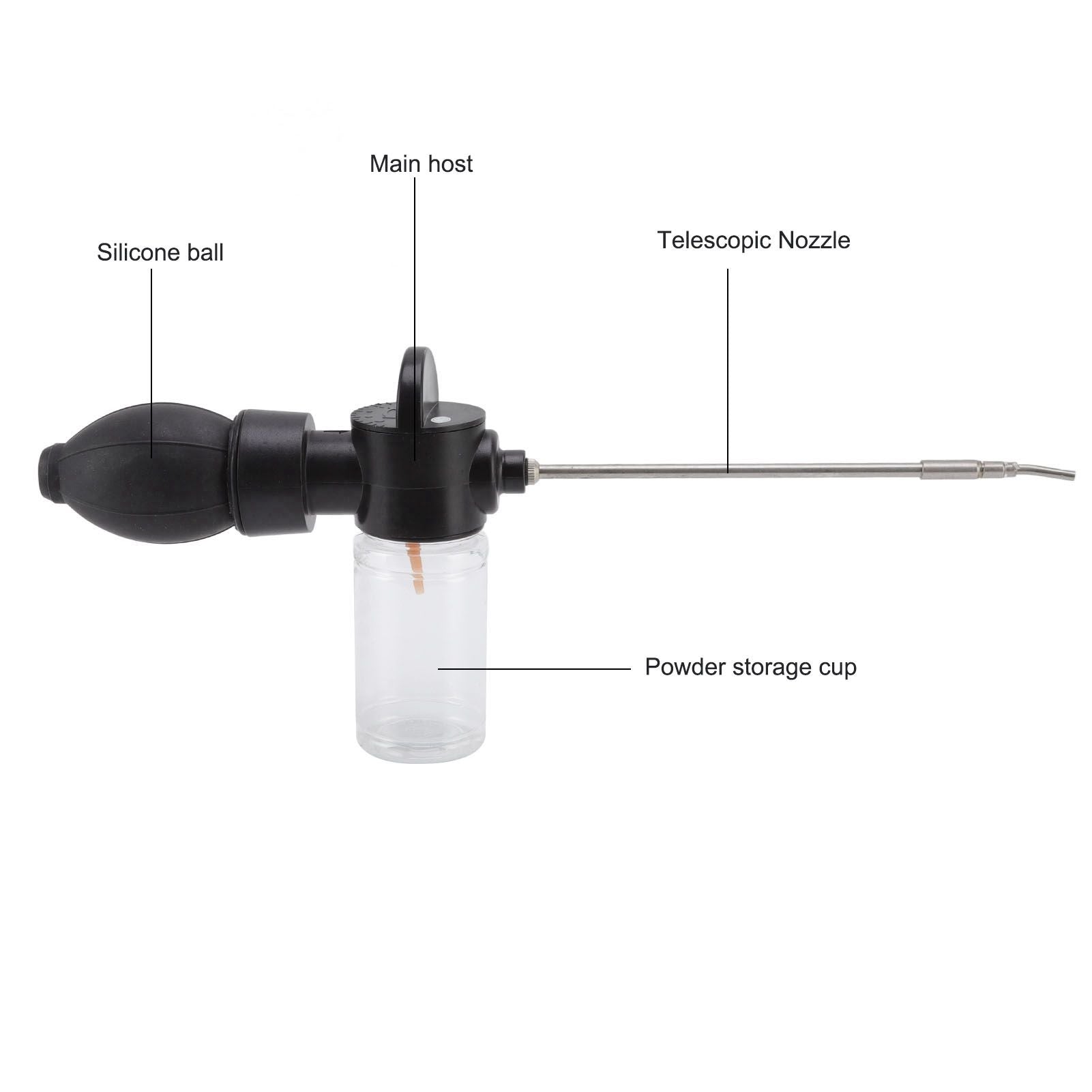 Pest Control Bulb Duster with 3 Stainless Steel Nozzles Termite Removal Tool Set for Agriculture Forestry V1294-YM0523-3111220108411