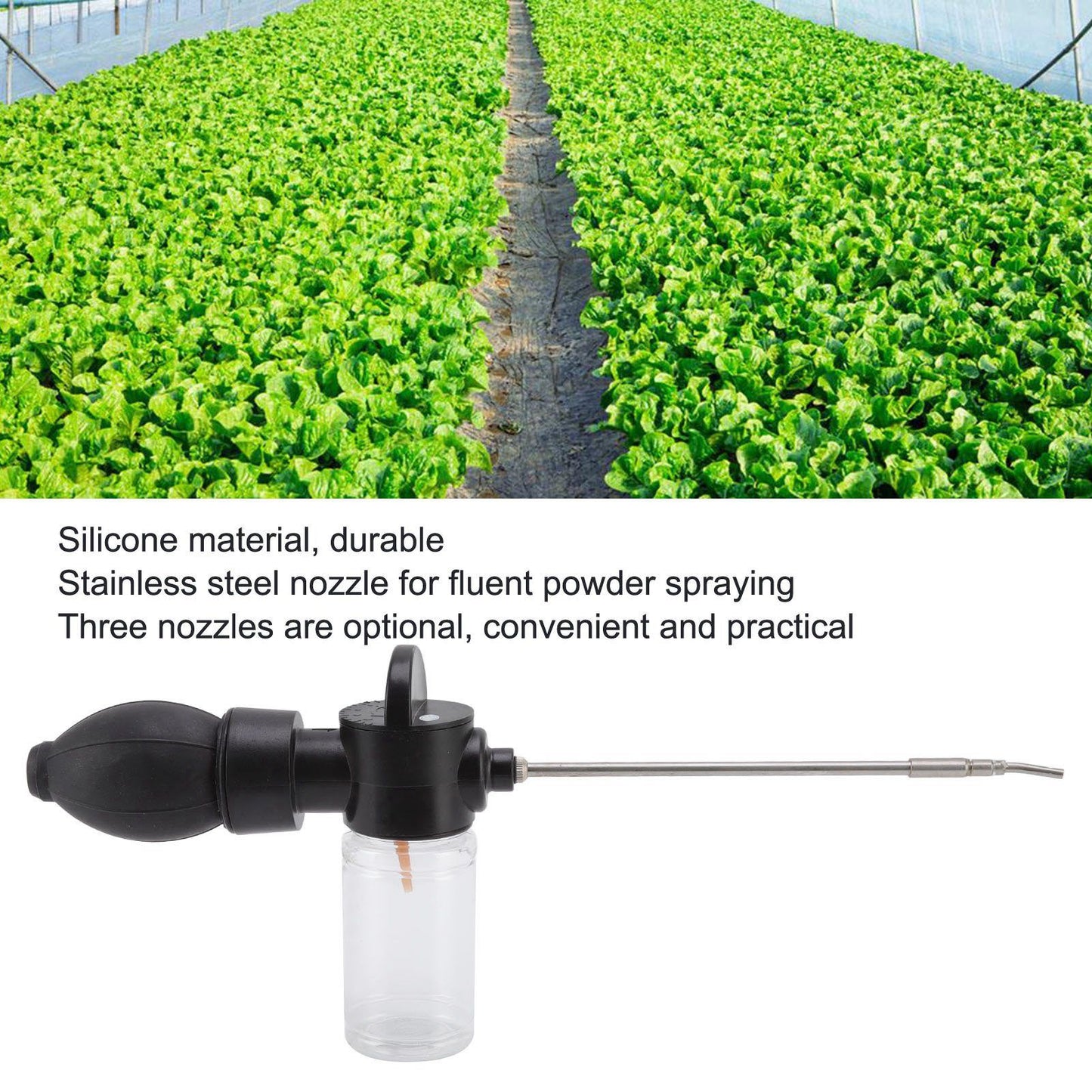 Pest Control Bulb Duster with 3 Stainless Steel Nozzles Termite Removal Tool Set for Agriculture Forestry V1294-YM0523-3111220108411