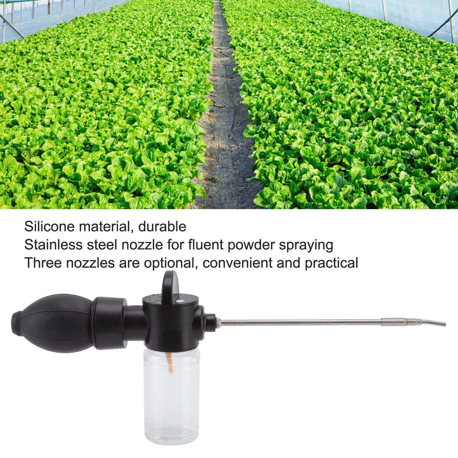 Pest Control Bulb Duster with 3 Stainless Steel Nozzles Termite Removal Tool Set for Agriculture Forestry V1294-YM0523-3111220108411
