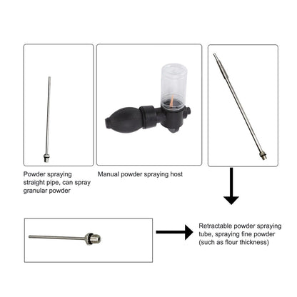 Pest Control Bulb Duster with 3 Stainless Steel Nozzles Termite Removal Tool Set for Agriculture Forestry V1294-YM0523-3111220108411