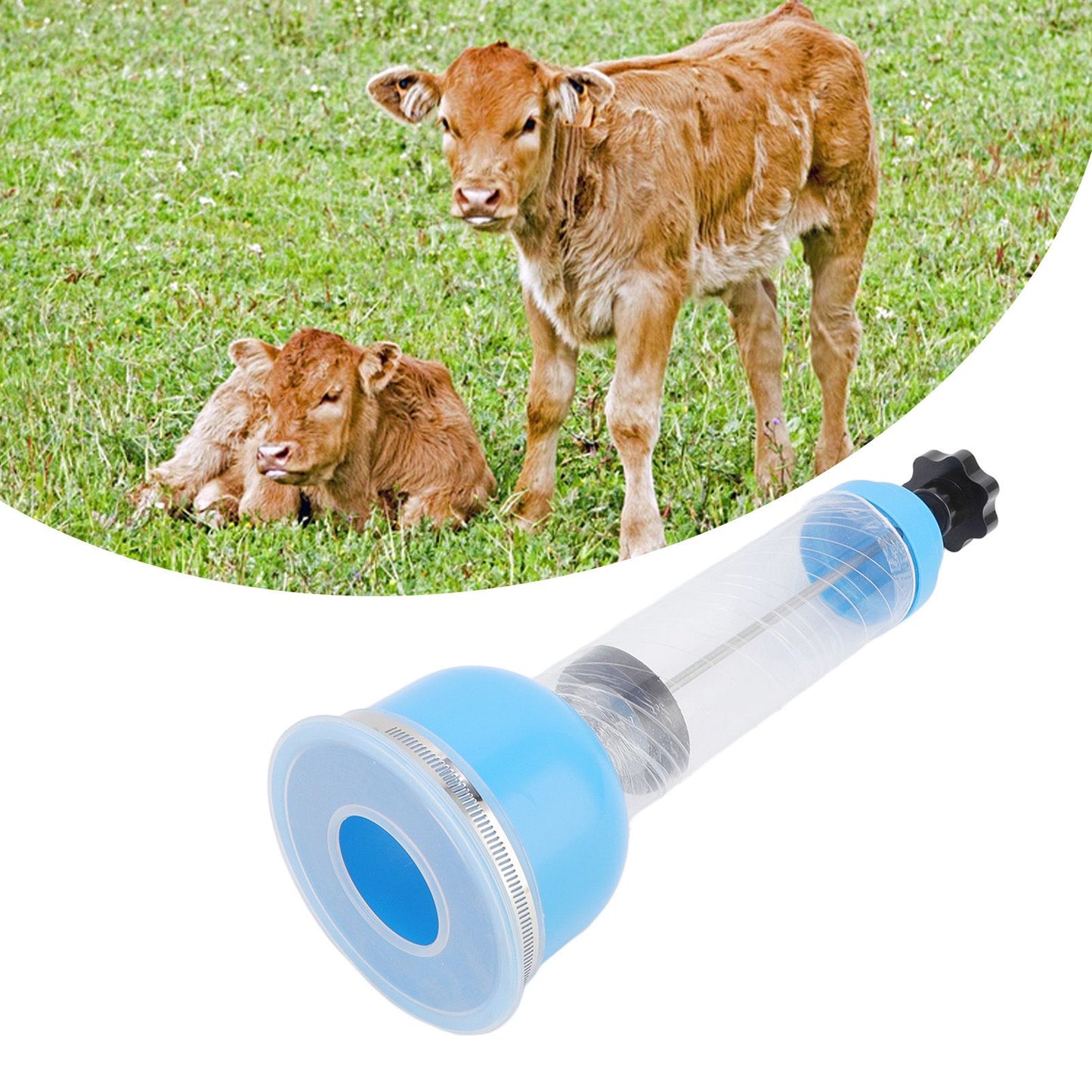 Calf Breathing Pump Cattle Breathe Pump Calf Respiratory Pump Breathing Tool for Farm Blue V1294-YM0523-3111220109011