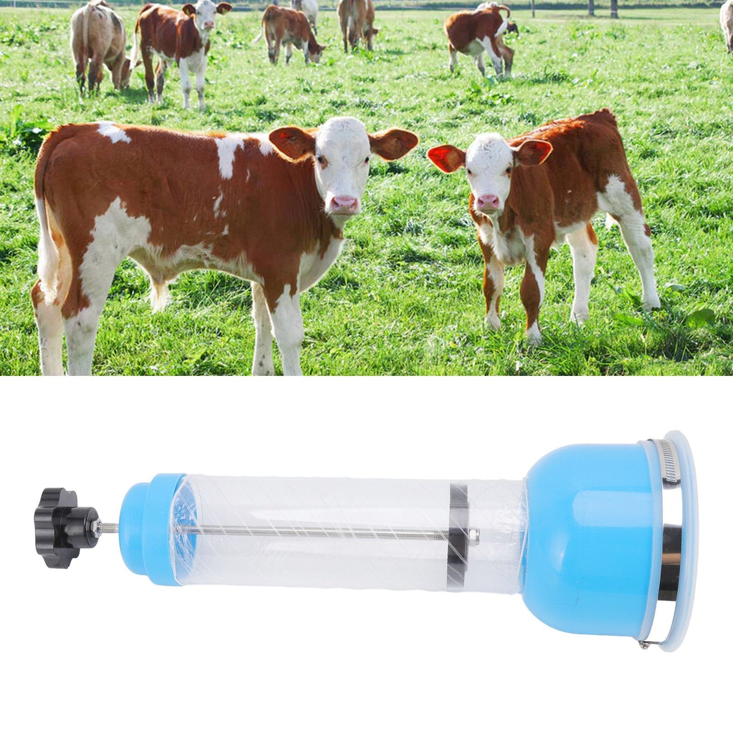 Calf Breathing Pump Cattle Breathe Pump Calf Respiratory Pump Breathing Tool for Farm Blue V1294-YM0523-3111220109011