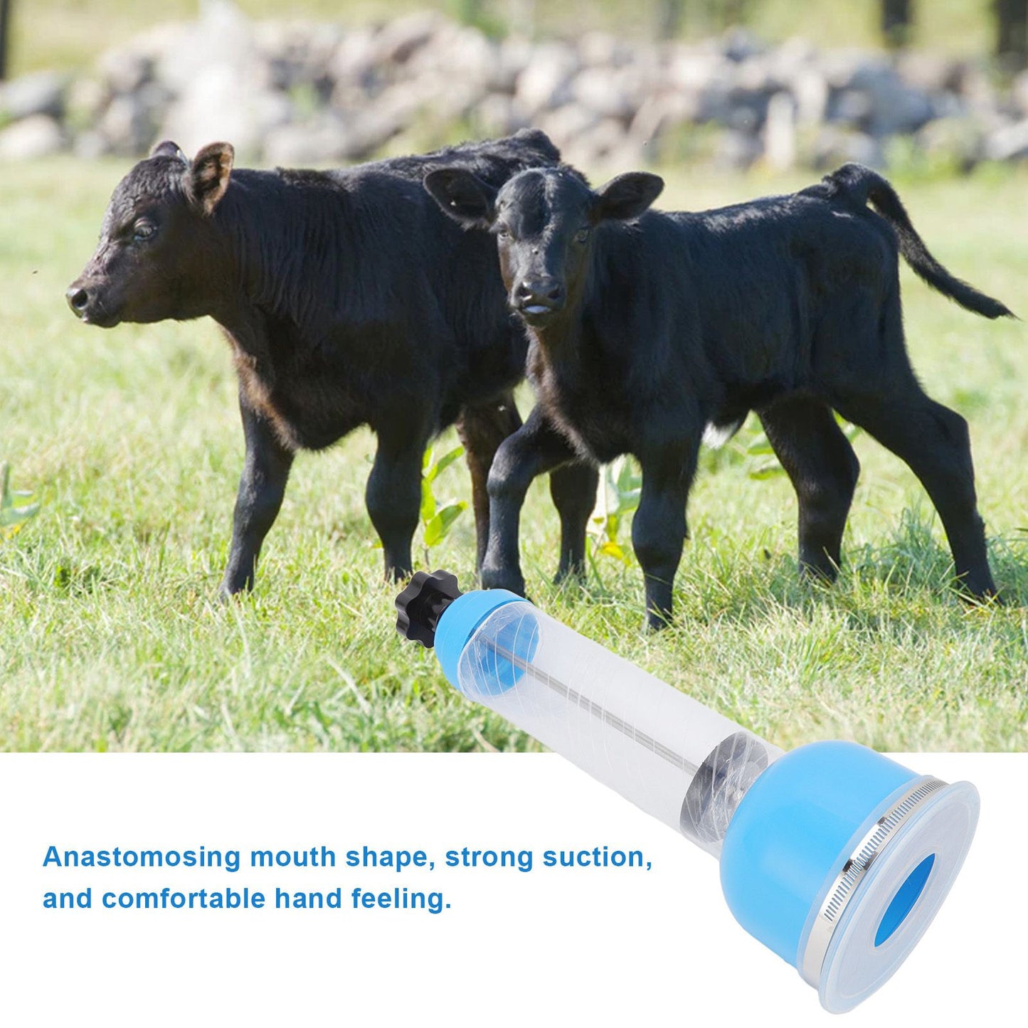 Calf Breathing Pump Cattle Breathe Pump Calf Respiratory Pump Breathing Tool for Farm Blue V1294-YM0523-3111220109011