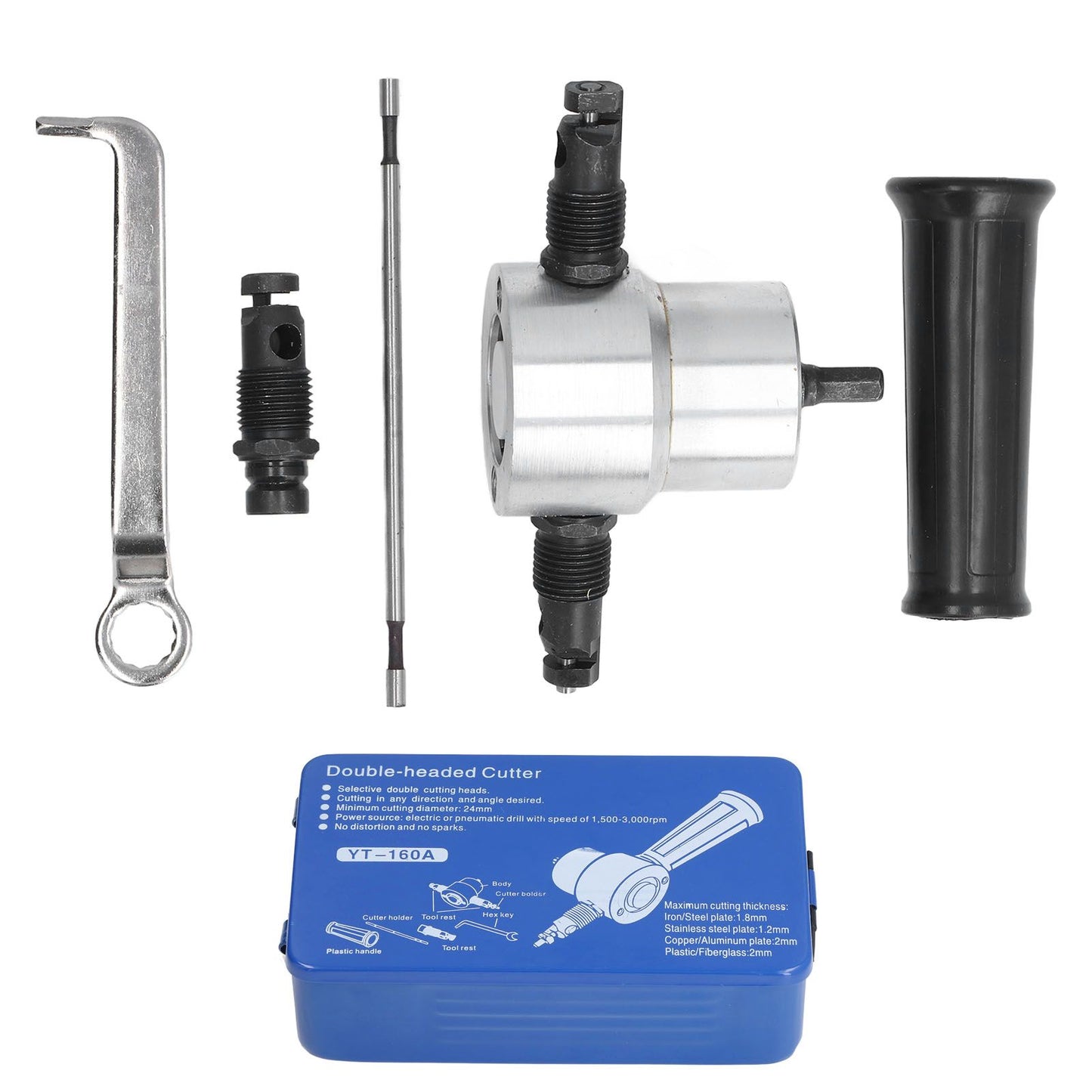 Double Head Sheet Metal Nibbler Cutter Adjustment High Hardness Multifunctional Drill Attachment Metal V1294-YM0523-3111220109111