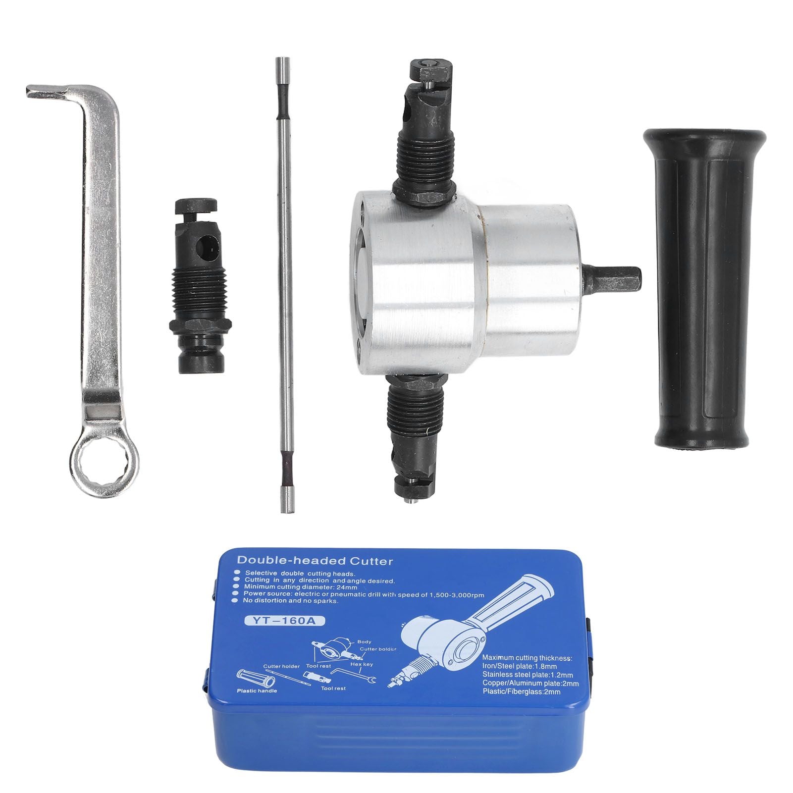 Double Head Sheet Metal Nibbler Cutter Adjustment High Hardness Multifunctional Drill Attachment Metal V1294-YM0523-3111220109111