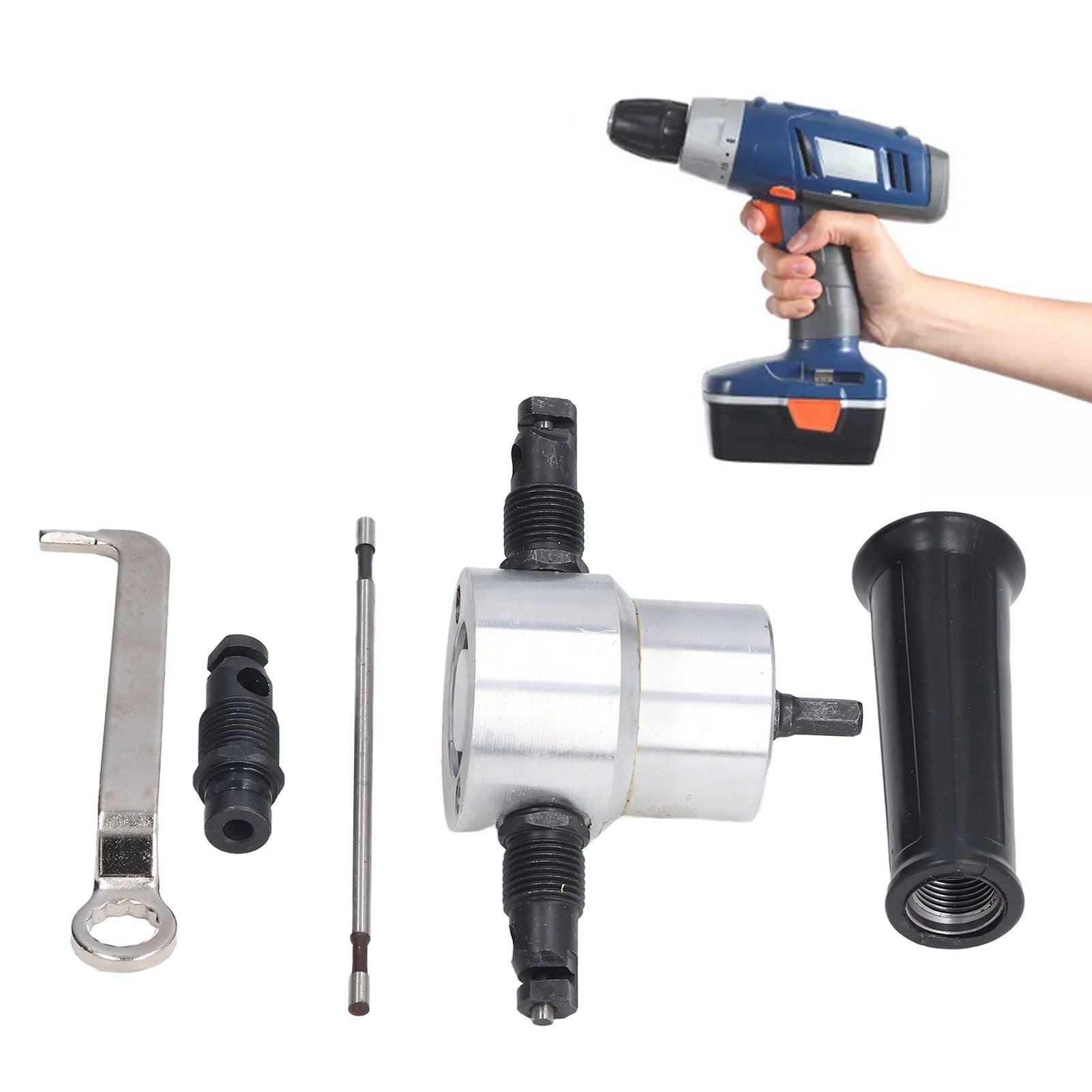 Double Head Sheet Metal Nibbler Cutter Adjustment High Hardness Multifunctional Drill Attachment Metal V1294-YM0523-3111220109111