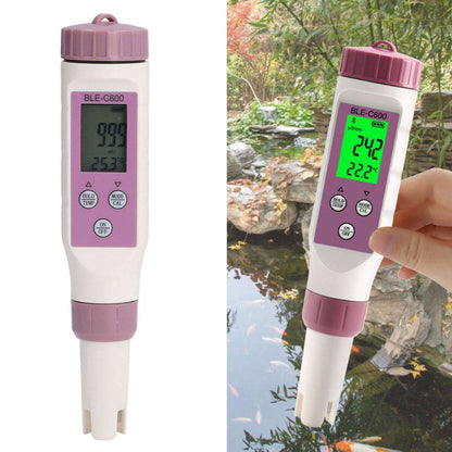7 in 1 Bluetooth Water Quality Tester Automatically Save Data PH EC ORP Waterproof Salinity Meter for Water V1294-YM0523-3111220110211