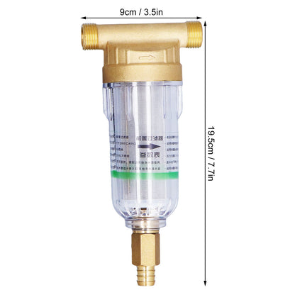 Water System Prefilter G1/2 Male Thread Detachable High Density Sediment Pipe Filter for Automatic Water V1294-YM0523-3111220111111