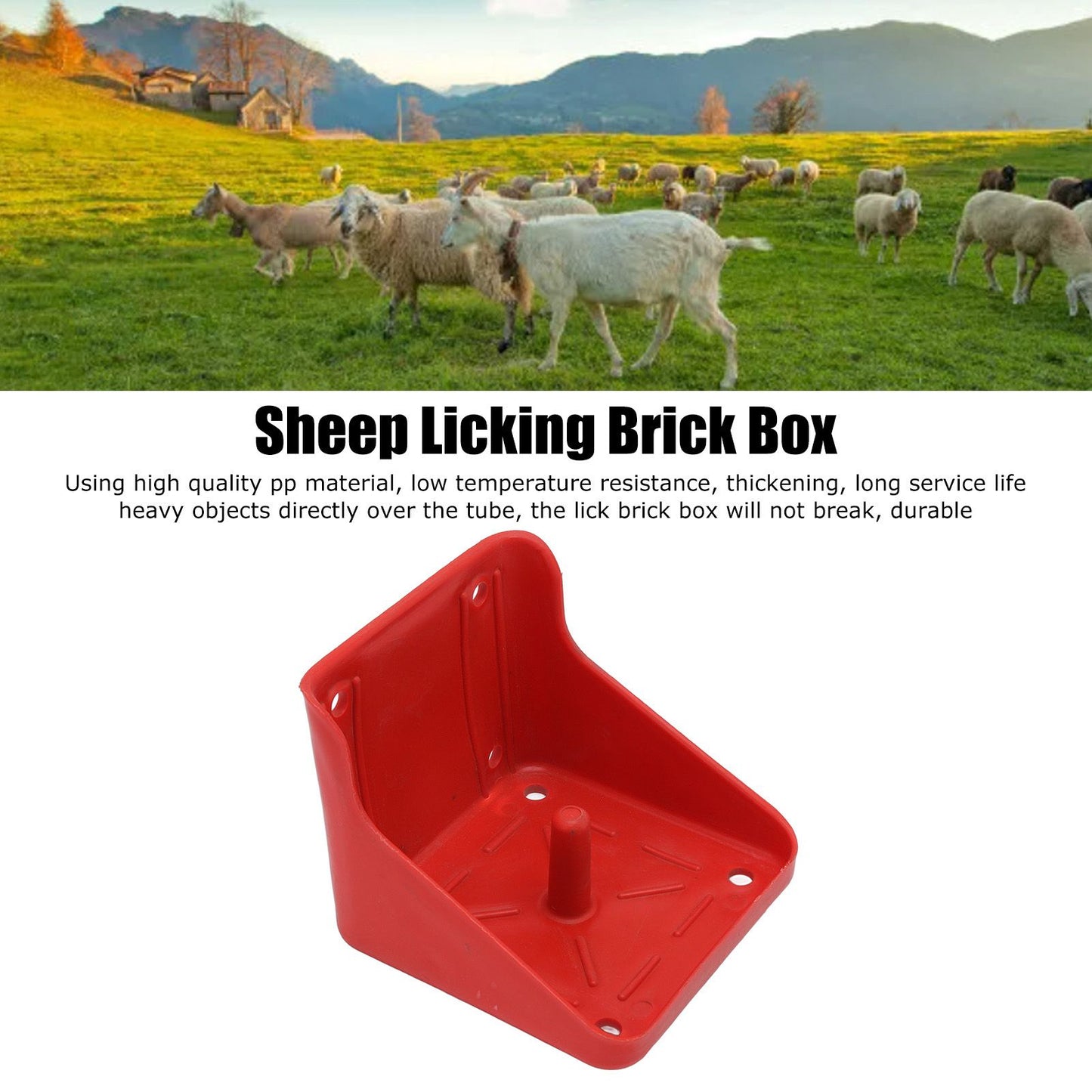 Cattle Sheep Licking Brick Box Plastic Feed Salt Brick Licking Block Box Farm Livestock Farm Equipment V1294-YM0523-3111220111911