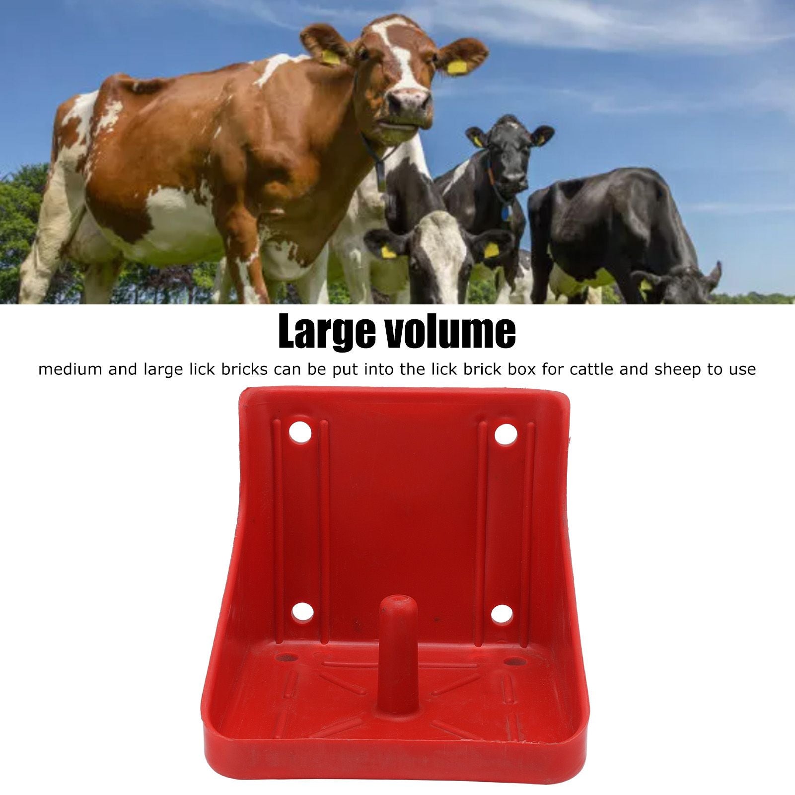 Cattle Sheep Licking Brick Box Plastic Feed Salt Brick Licking Block Box Farm Livestock Farm Equipment V1294-YM0523-3111220111911
