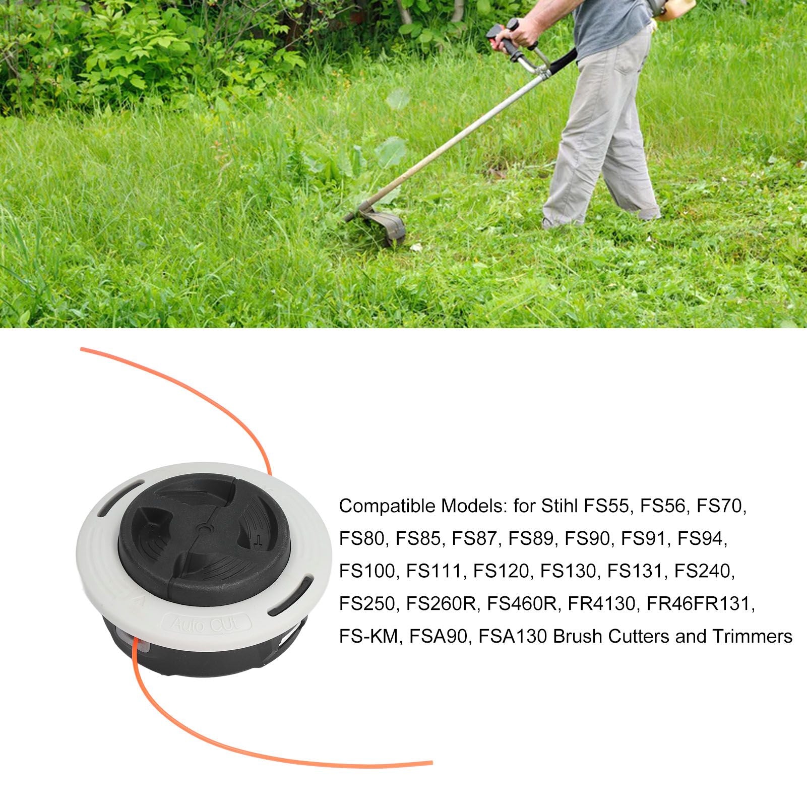 C26-2 Trimmer Head Replacement for Stihl FS55 FS56 Trimmer Weedeater Garden Tools Accessory 4002-710-2169 V1294-YM0523-3111220112211