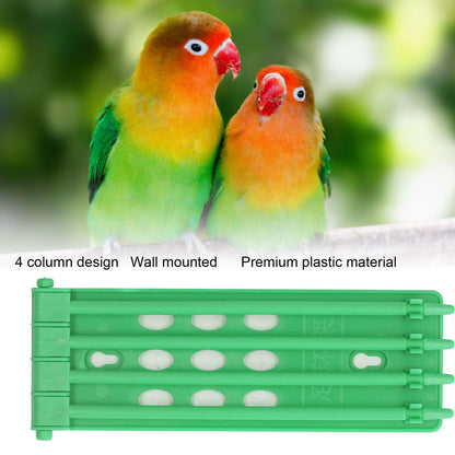 4Pcs Pigeon Leg Ring Stand 4 Column Design Large Capacity Wall Mounted Safe Durable Plastic Parrot Leg Ring V1294-YM0523-3111220112311