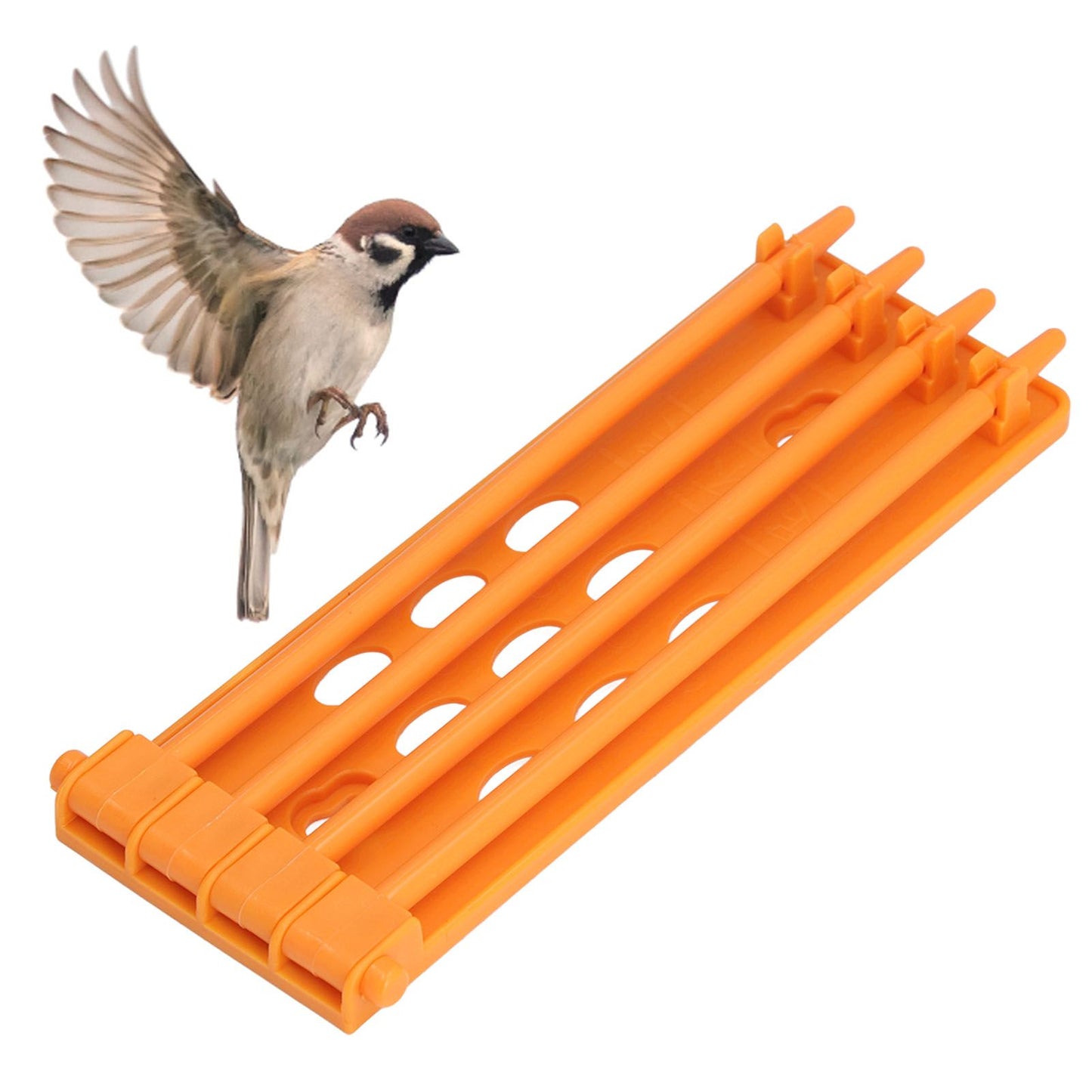 4Pcs Pigeon Leg Ring Stand 4 Column Design Large Capacity Wall Mounted Safe Durable Plastic Parrot Leg Ring V1294-YM0523-3111220112312