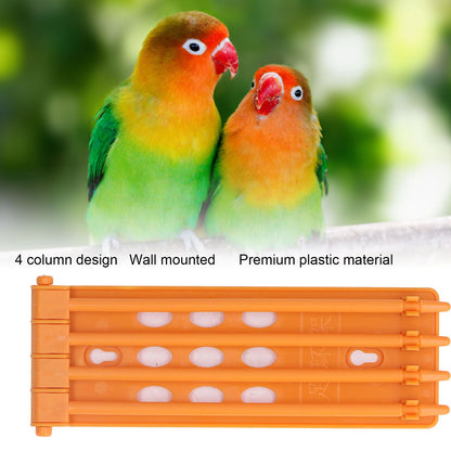 4Pcs Pigeon Leg Ring Stand 4 Column Design Large Capacity Wall Mounted Safe Durable Plastic Parrot Leg Ring V1294-YM0523-3111220112312