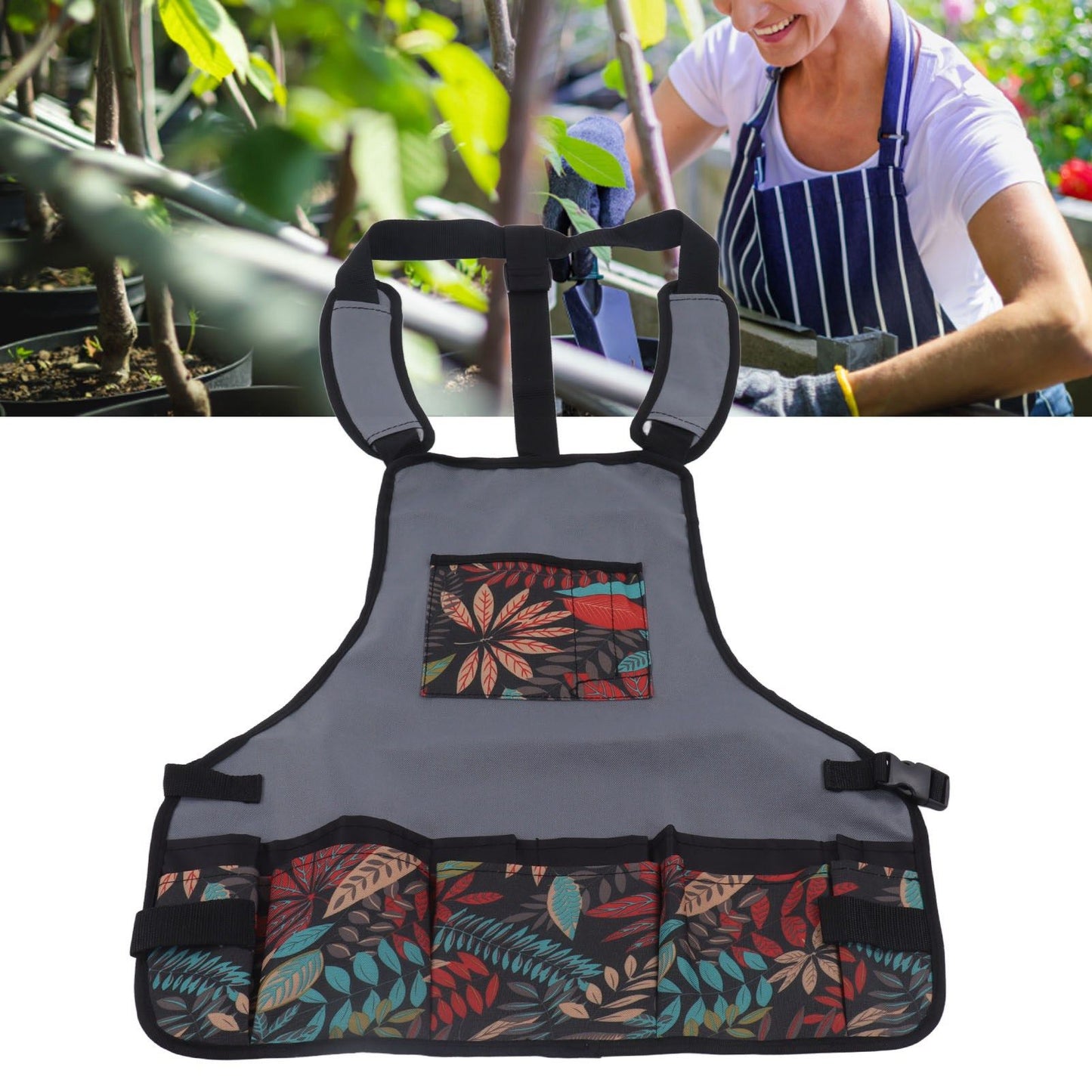 Tool Apron Durable Comfortable Heavy Duty Tool Apron with Pockets for Kitchen Garden V1294-YM0523-3111220112811
