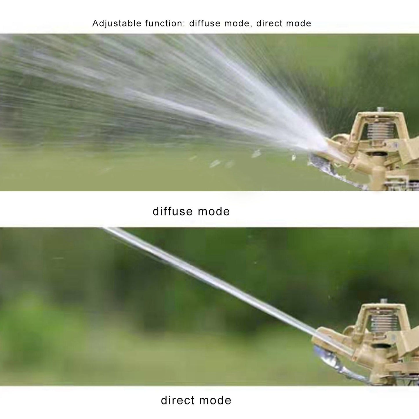 Garden Sprinkler Automatic 360 Degree Rotating 2 Modes Adjustable Zinc Alloy Lawn Sprinkler for Gardens V1294-YM0523-3111220113011