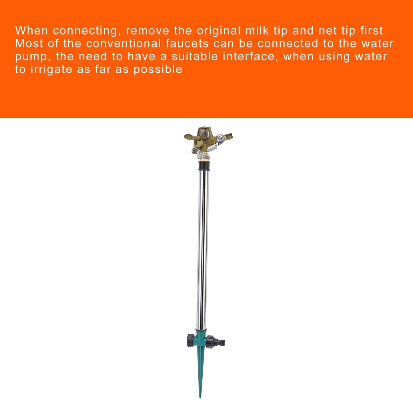 Garden Sprinkler Automatic 360 Degree Rotating 2 Modes Adjustable Zinc Alloy Lawn Sprinkler for Gardens V1294-YM0523-3111220113011