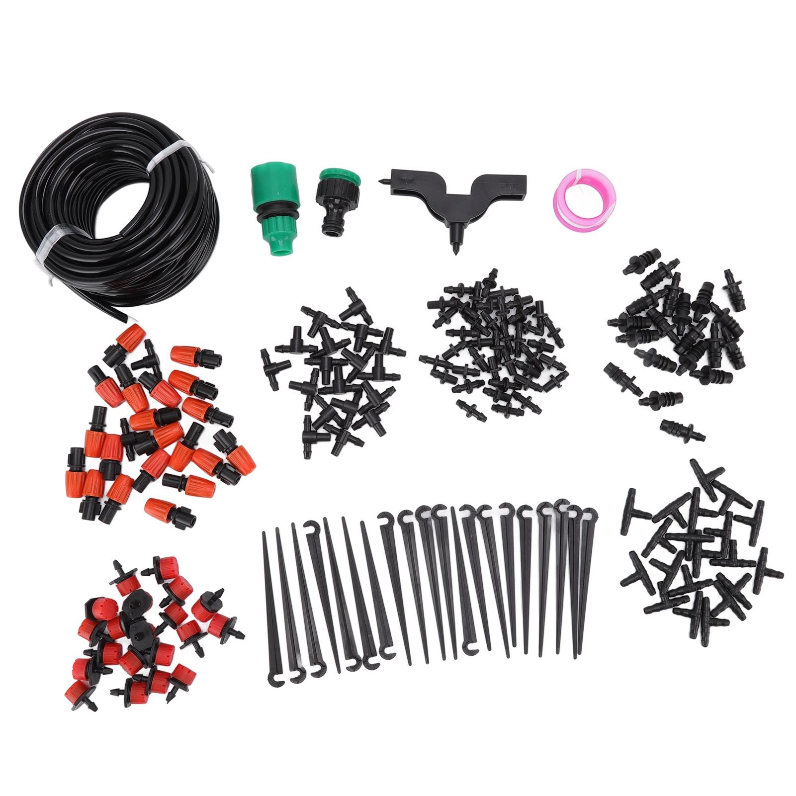 49.2ft Drip Irrigation Kit Adjustable Automatic Atomizing Watering System for Potted Plants Garden Greenhouse V1294-YM0523-3111220113711