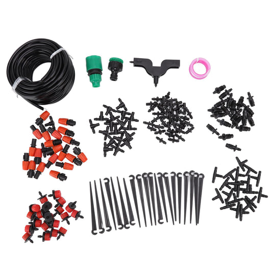 49.2ft Drip Irrigation Kit Adjustable Automatic Atomizing Watering System for Potted Plants Garden Greenhouse V1294-YM0523-3111220113711