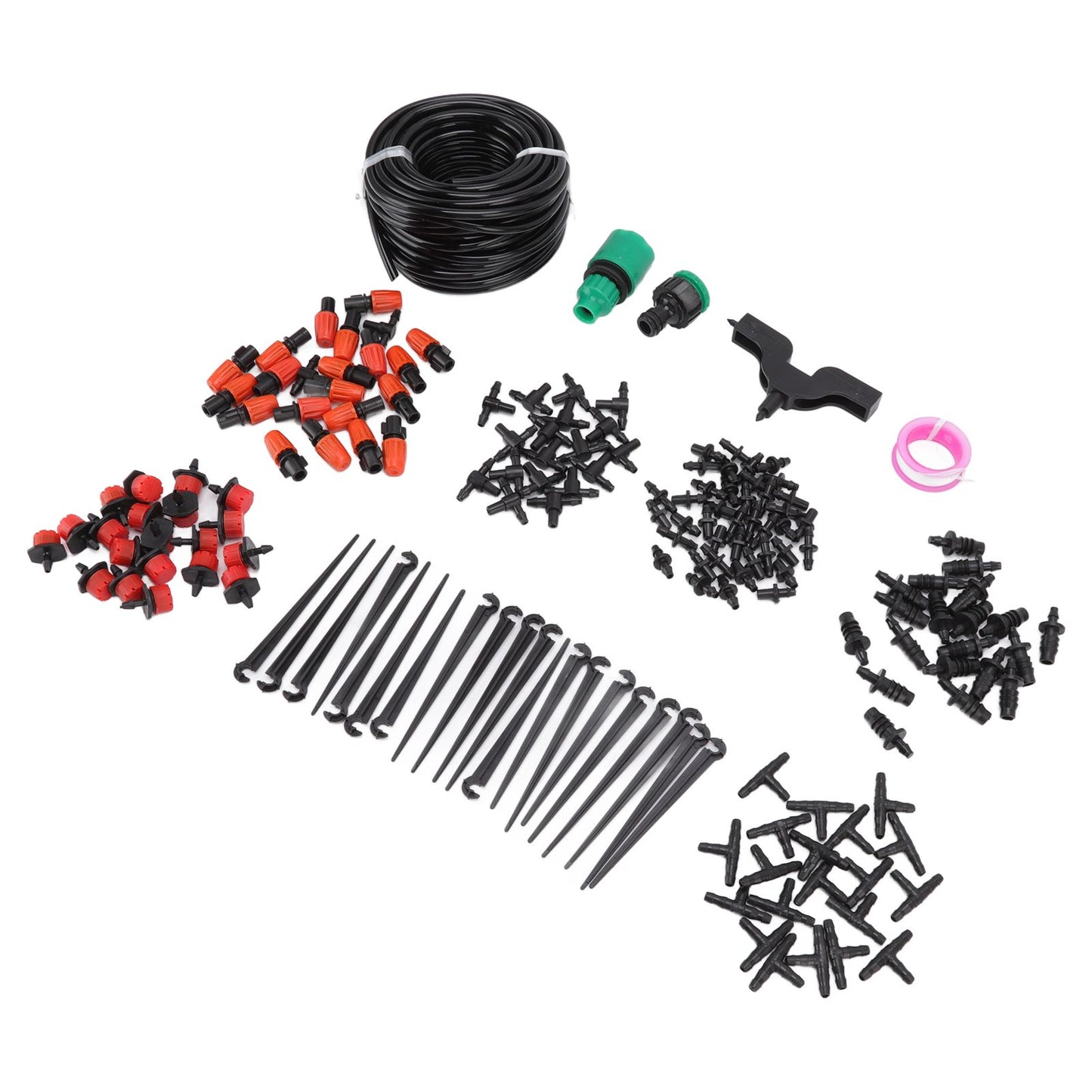 49.2ft Drip Irrigation Kit Adjustable Automatic Atomizing Watering System for Potted Plants Garden Greenhouse V1294-YM0523-3111220113711