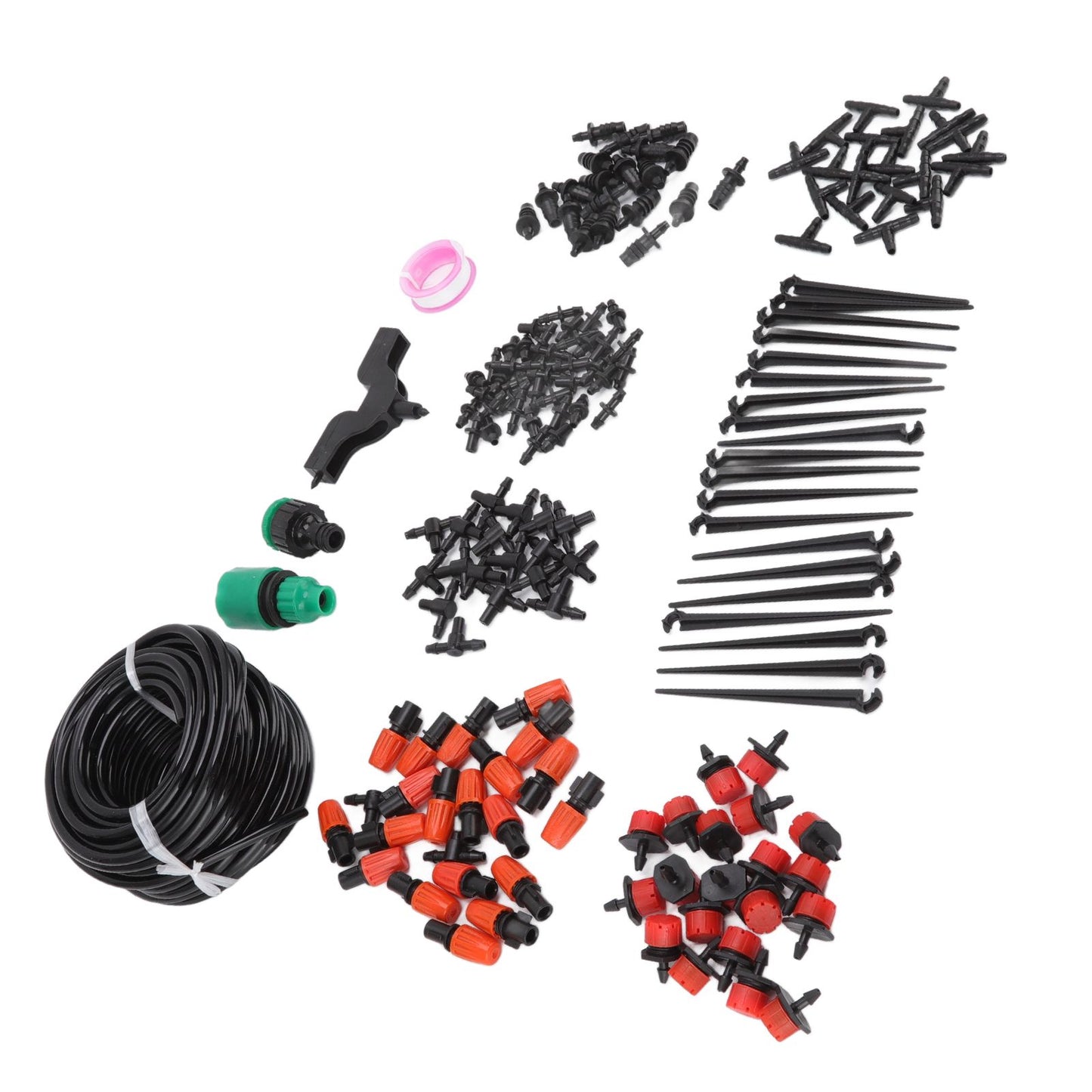 49.2ft Drip Irrigation Kit Adjustable Automatic Atomizing Watering System for Potted Plants Garden Greenhouse V1294-YM0523-3111220113711