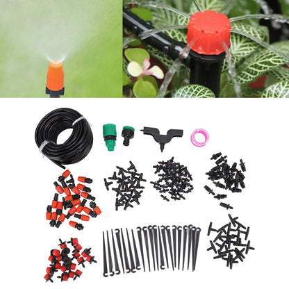 49.2ft Drip Irrigation Kit Adjustable Automatic Atomizing Watering System for Potted Plants Garden Greenhouse V1294-YM0523-3111220113711
