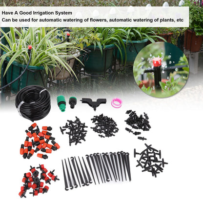 49.2ft Drip Irrigation Kit Adjustable Automatic Atomizing Watering System for Potted Plants Garden Greenhouse V1294-YM0523-3111220113711