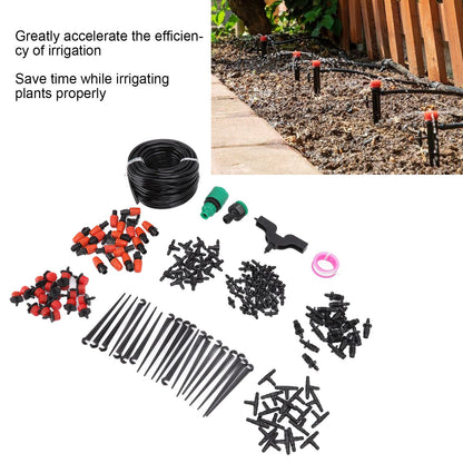 49.2ft Drip Irrigation Kit Adjustable Automatic Atomizing Watering System for Potted Plants Garden Greenhouse V1294-YM0523-3111220113711